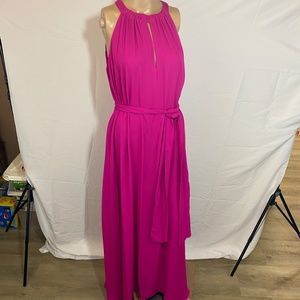 Antonio Melani Size 4 Magenta Hot Pink Sleeveless Spring Summer Maxi Dress Gown